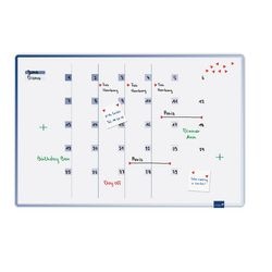Agenda mensuel accents legamaster 7-189500 revêtement en acier 90x60cm magnétique