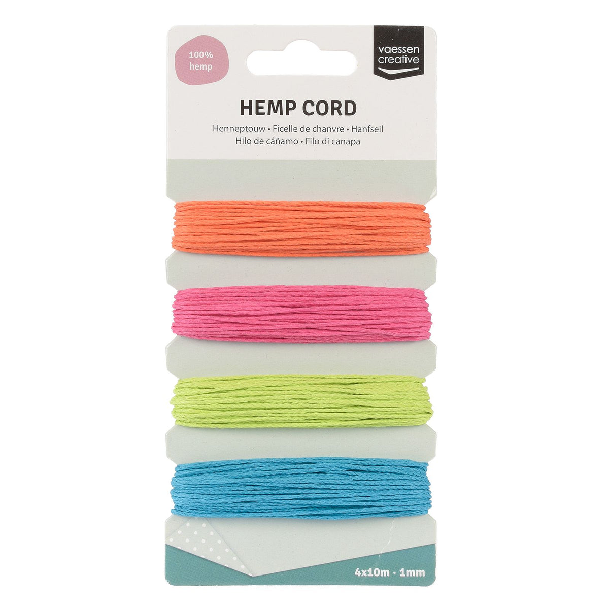 Vaessen creative • assortiment de cordes de chanvre 4x10m été