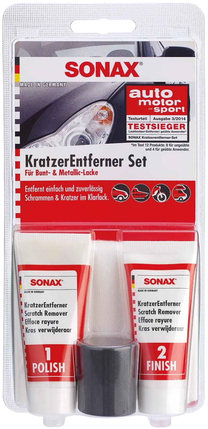 Ensemble de dissolvant à scratch Sonax