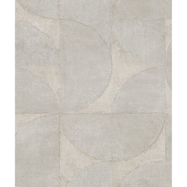 North Wall Notorwand Fond d'écran vintage de luxe cercle graphique gris et beige