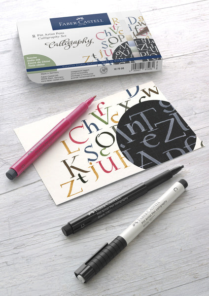 Faber Castell Faber Castell FC-167508 Pitt Artist Pen Calligraphy Set 8 stylos