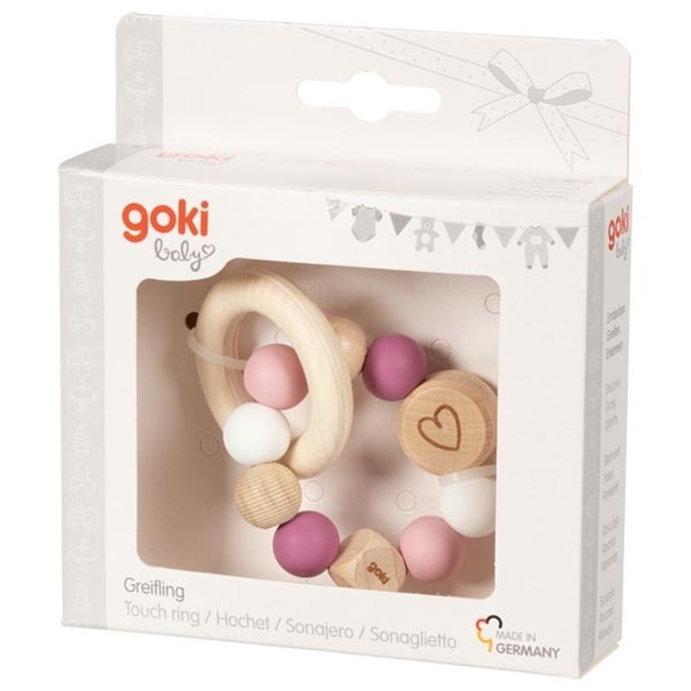 Goki en bois captivant hart rose