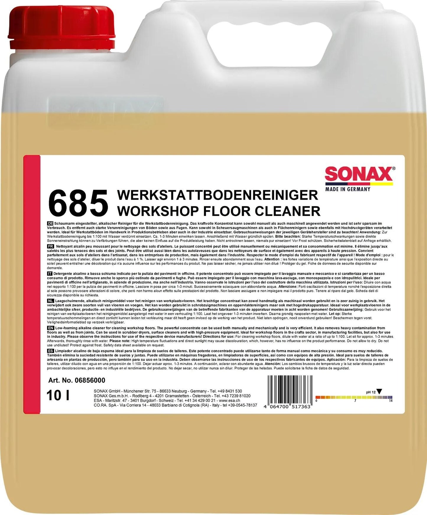 Sonax nettoyant pour sols nettoyant pour sols de travail nettoyant pour sols d'atelier 10