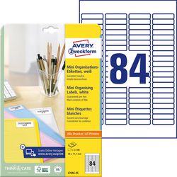 Étiquettes avery l7656-25 mini 46x11,1mm