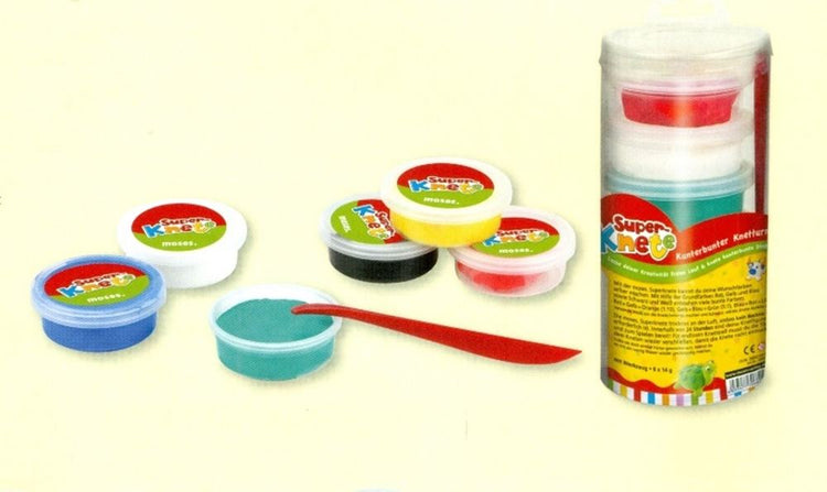 Super argile : argile mousse tour colorée, 6 couleurs