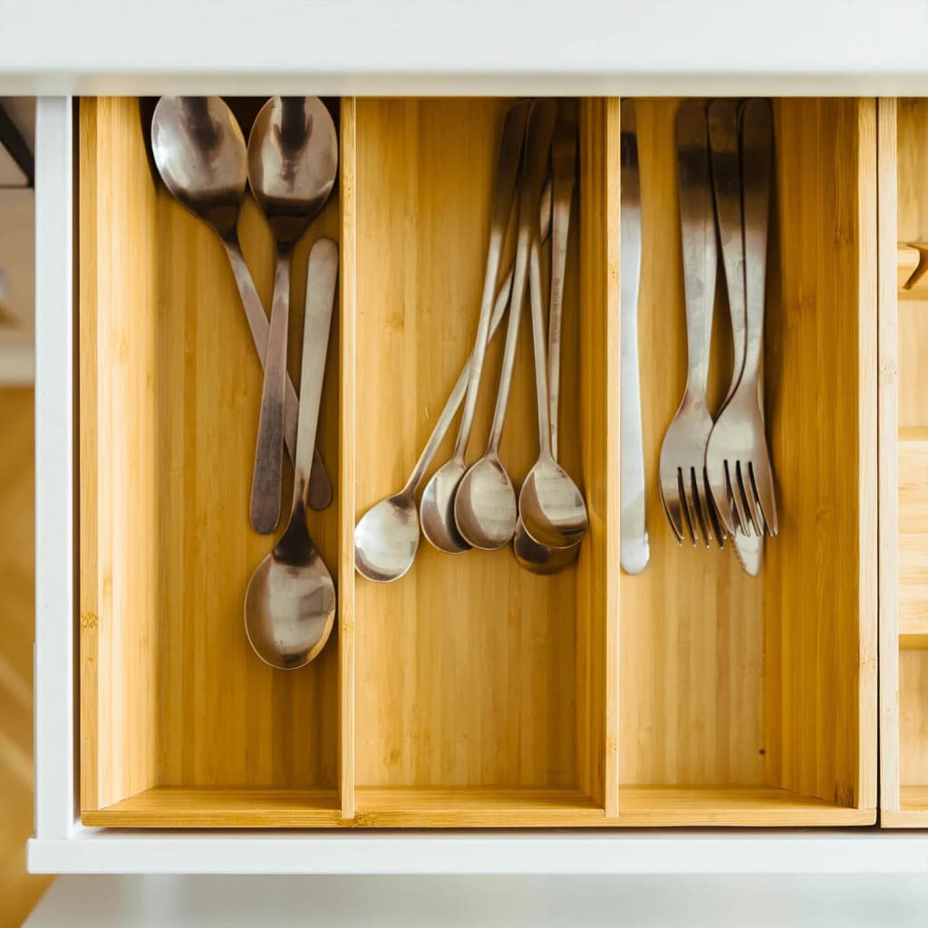 Salut Hi Cutlery Tray Bamboo extensible