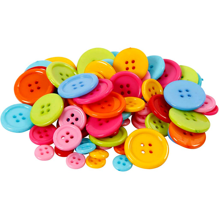 Mélange de boutons Creativ company, d 10+15+20+22 mm, 500 gr 1 boîte