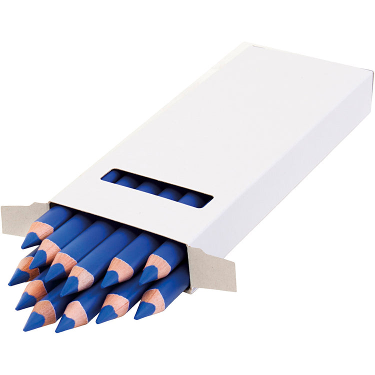 Crayon de couleur Edu3 edu jumbo, épaisseur 10 mm, mine 6,25 mm, bleu foncé, 12 pièces 1 boîte