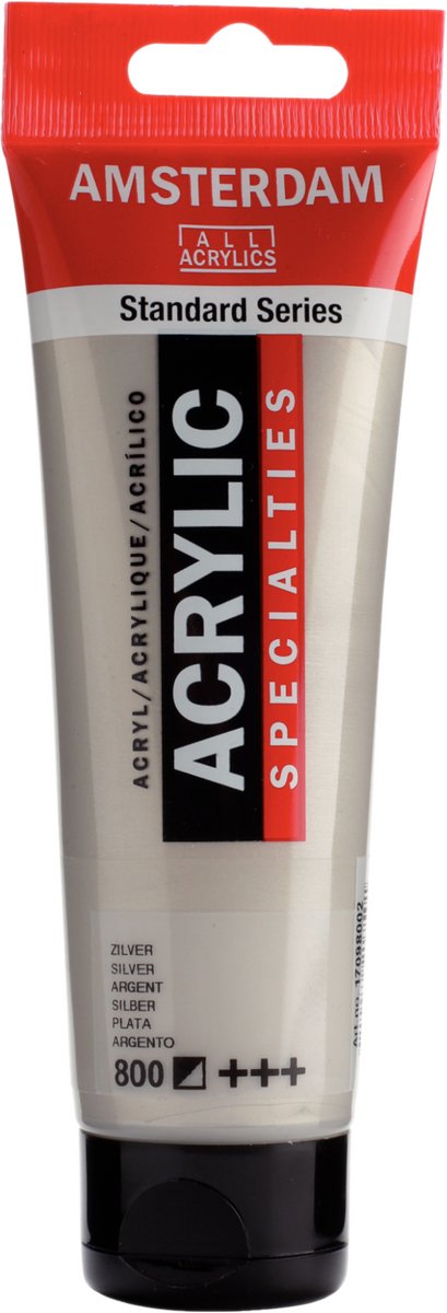 Tube de peinture acrylique série standard Amsterdam 120 ml argent 800