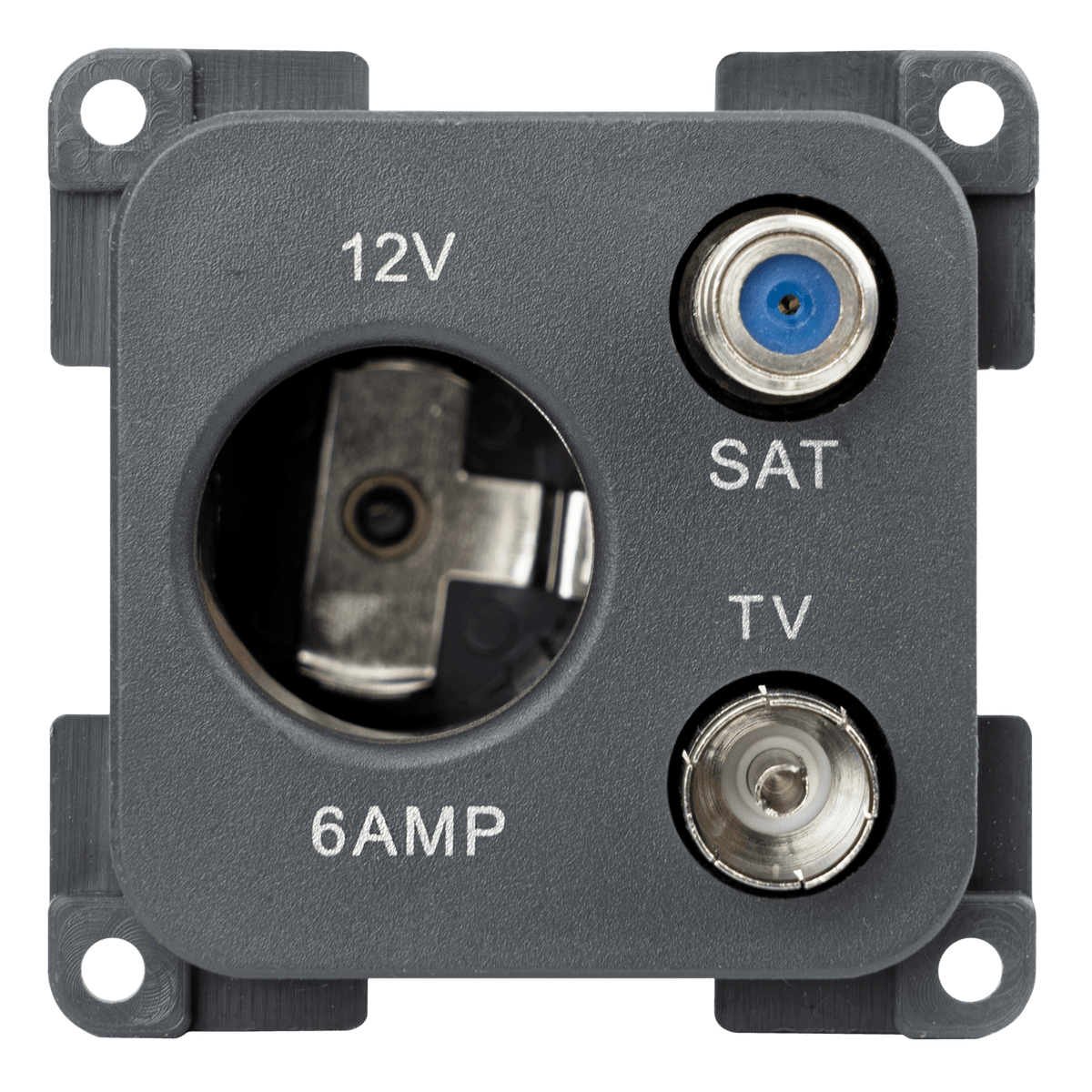 Prise C-line 12 volts avec antenne et connexion satellite, anthracite