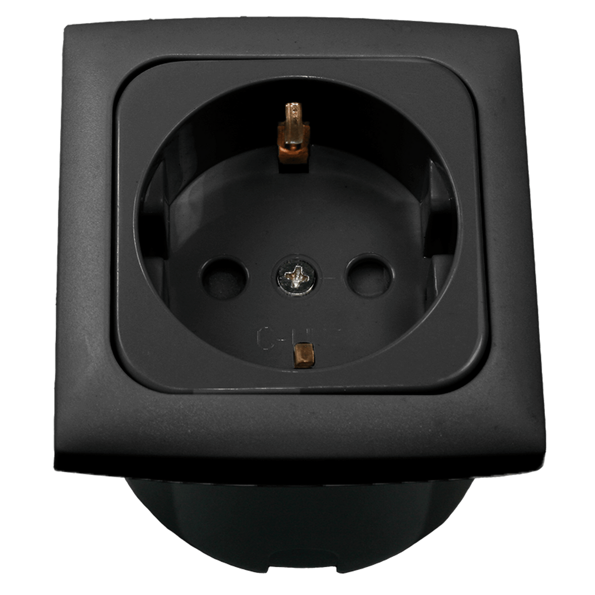 Prise murale C-line avec cadre opale anthracite