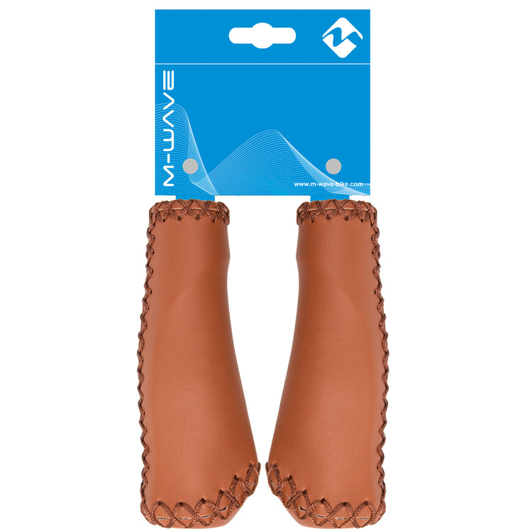 M-Wave Handles en cuir marron. Longueur: 125 125 mm
