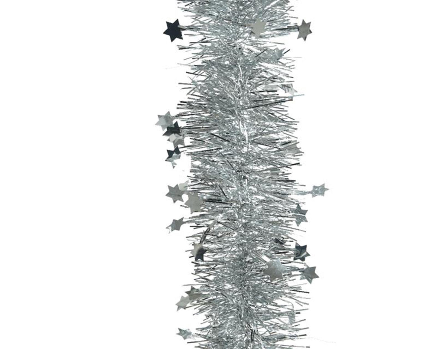 Decoris guirlande lametta étoile l270cm argent