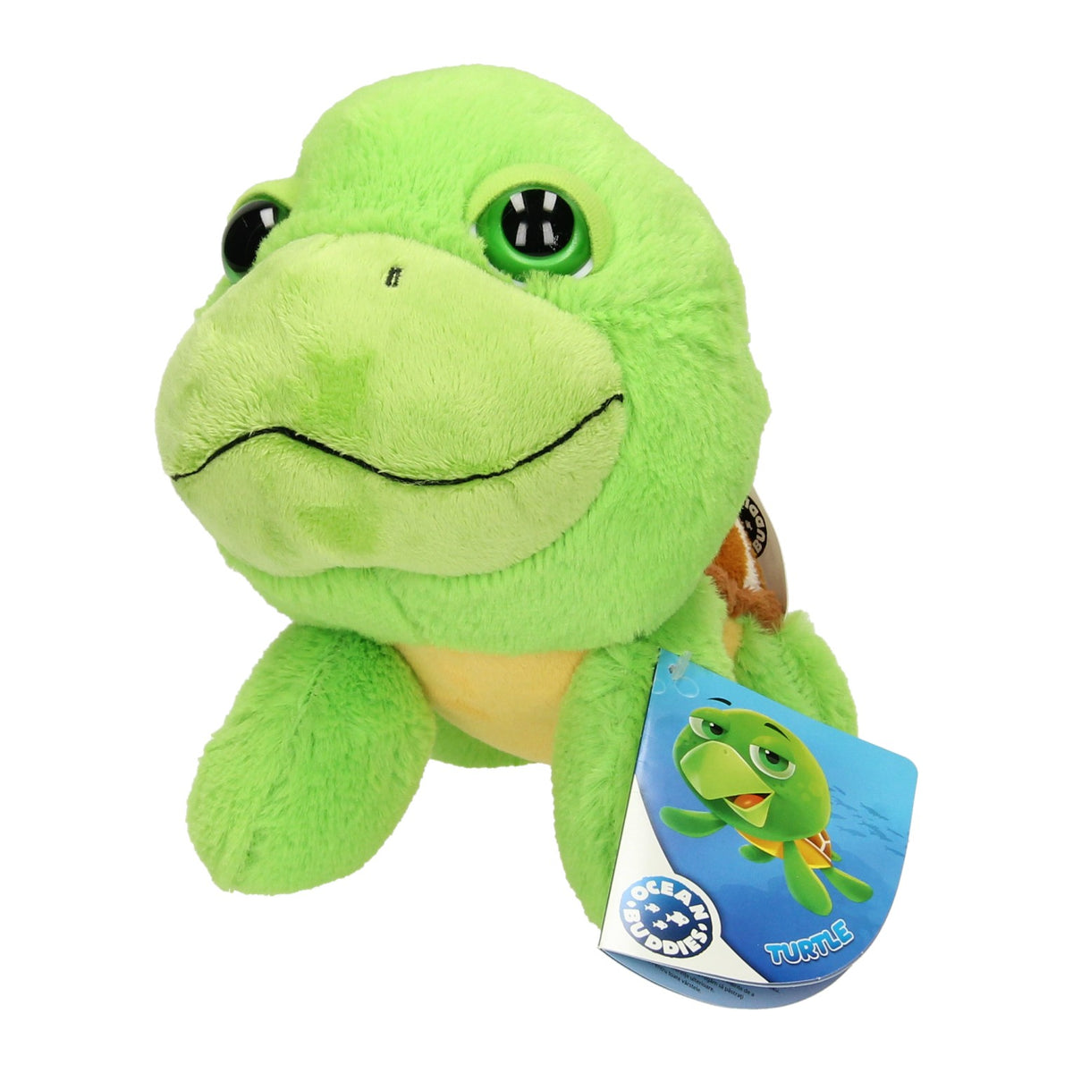 Peluche tortue à grosse tête, 21 cm