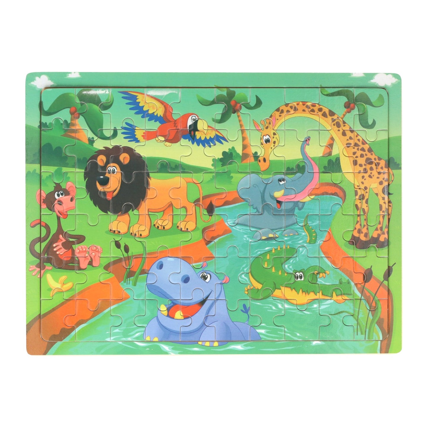 Puzzle en bois animaux marins, 60 pcs.