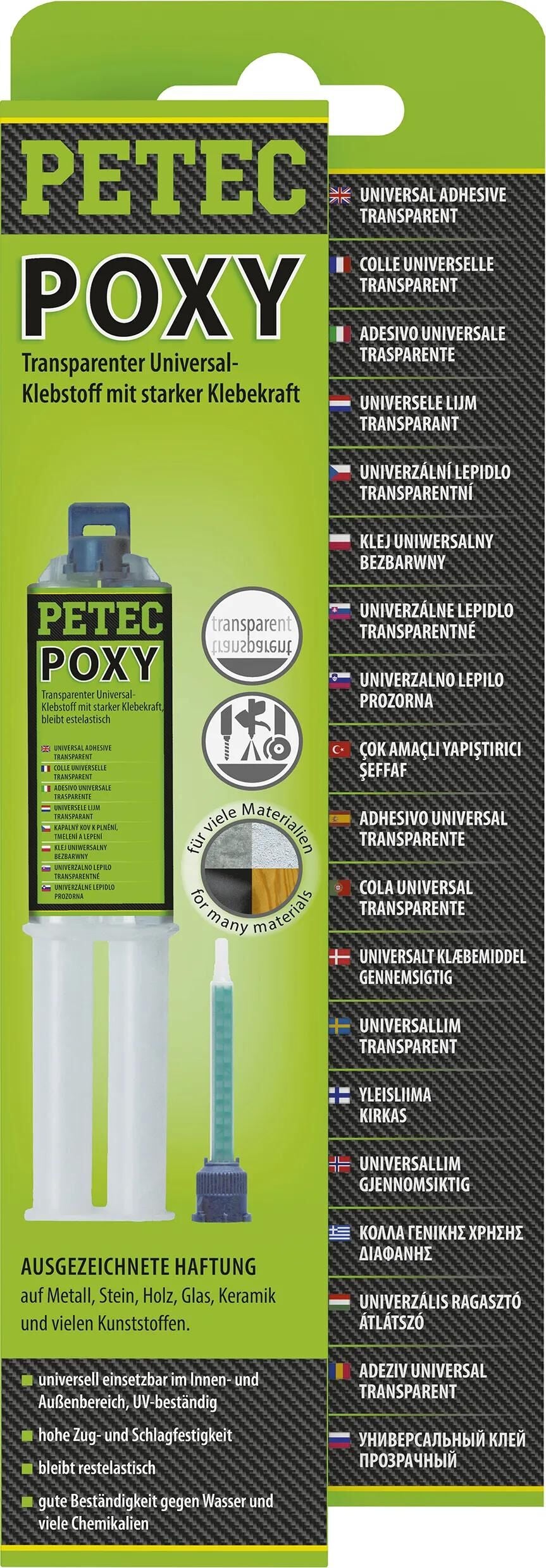 PETEC 2K ADHESIVE 24ML SB Double seringue