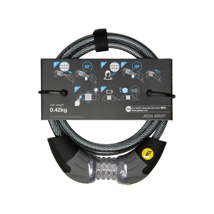 Yale 1062463 - câble antivol à combinaison standard | 2 pièces