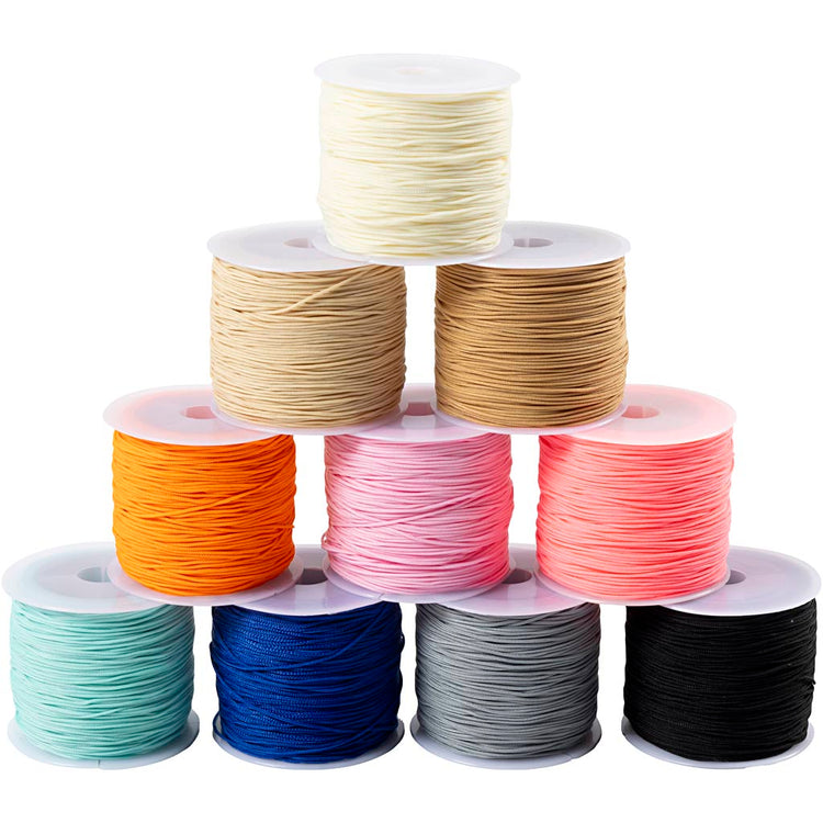 Cordon polyester Creativ company, épaisseur 0,6 mm, coloré, 10x50 m 1 boîte