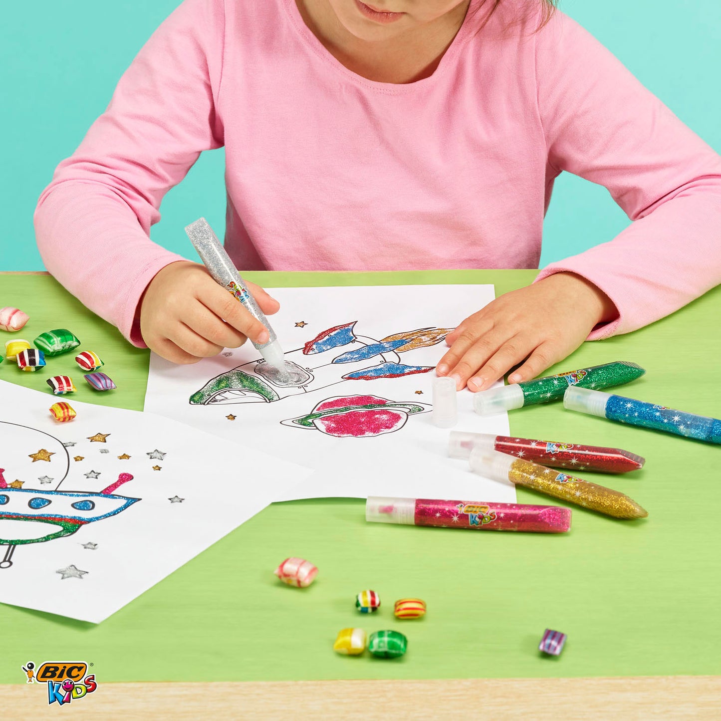 Bic Kids Glitter Glue Metallic, 6e.