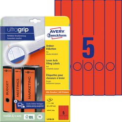 Contre-étiquette avery zweckform ultragrip rouge