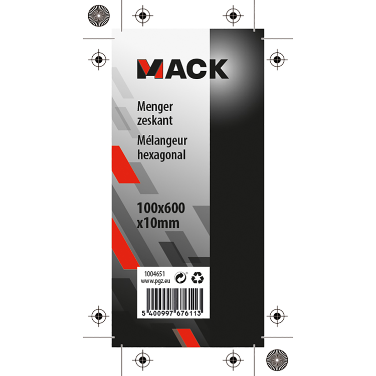 Mack 1004651 - mélangeur de peinture 600x10x100mm 600x10x100mm | 3 pièces