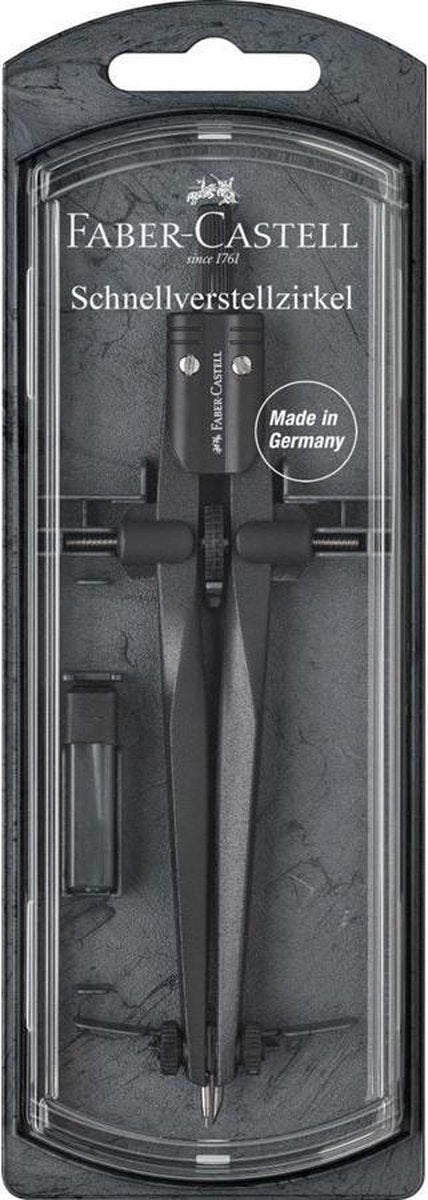 Faber-Castell Boussole à réglage rapide Faber Castell FCstream - pierre noire