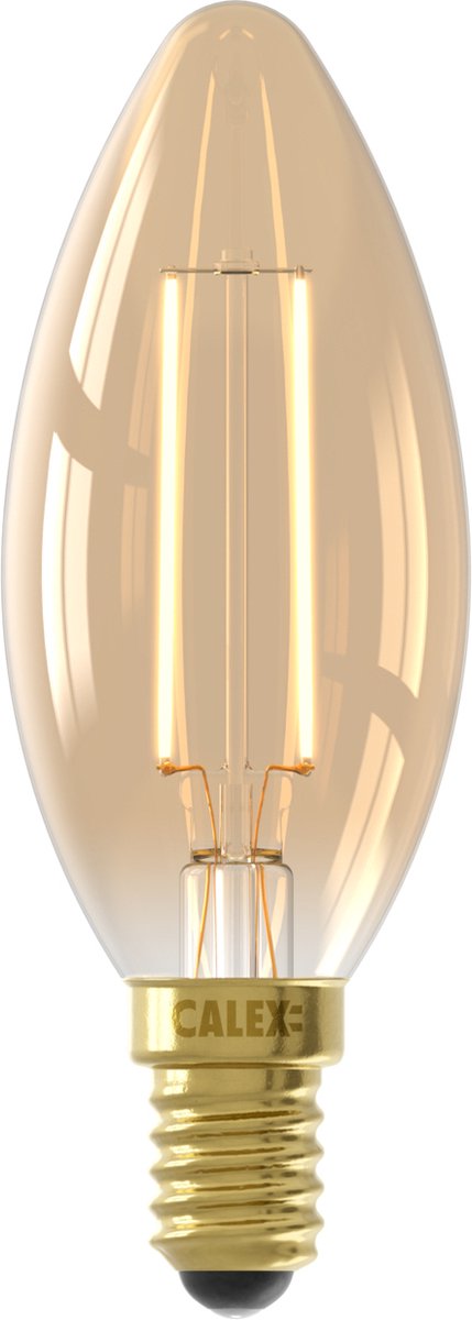 Lampe LED à filament Calex - E14 - Source lumineuse B35 or - 3,5W - dimmable