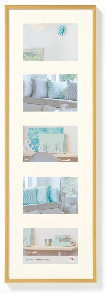 Walther new lifestyle - galerie en plastique - format photo 5 x 10x15 cm - or