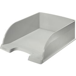 Corbeille à courrier Leitz plus jumbo gris A4 en polystyrène