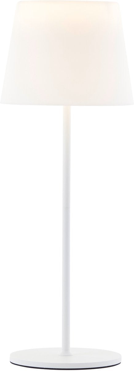Brilliant ag brillant cappo - lampe de table d'extérieur - led 2,5w - 190 lm - 3000k - couleurs blanc et rvb - rechargeable par usb - dimmable en 3 étapes - ip44 - blanc