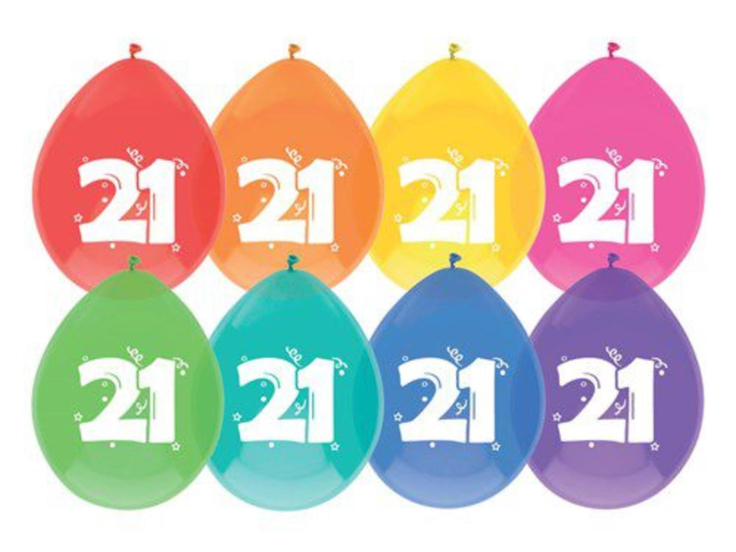 Ballons Haza 21 ans, pack de 6