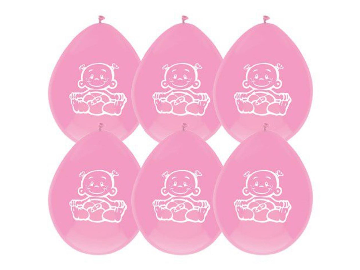 Haza ballons naissance fille sachet de 6 pièces
