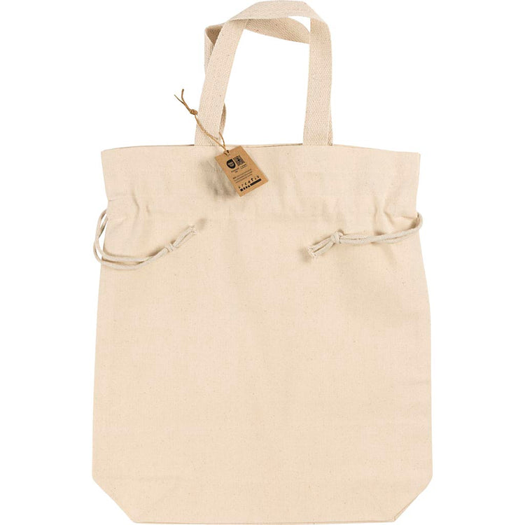 Sac d'entreprise Creativ avec cordon de serrage, h : 40 cm, p : 8 cm, l : 34 cm, naturel clair, 1 pièce