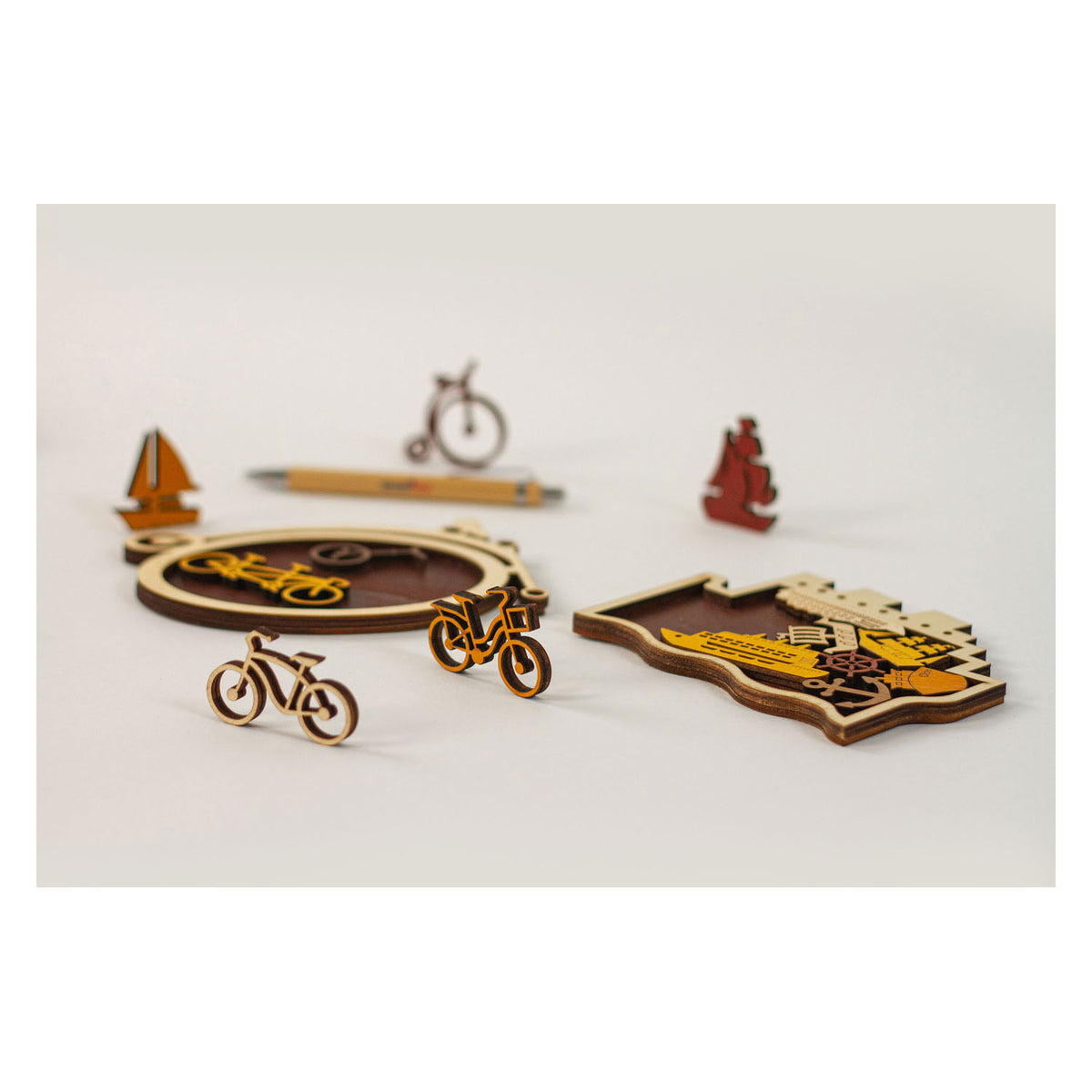 Puzzle de cerveau de hangar à vélo de transport de jouets récents