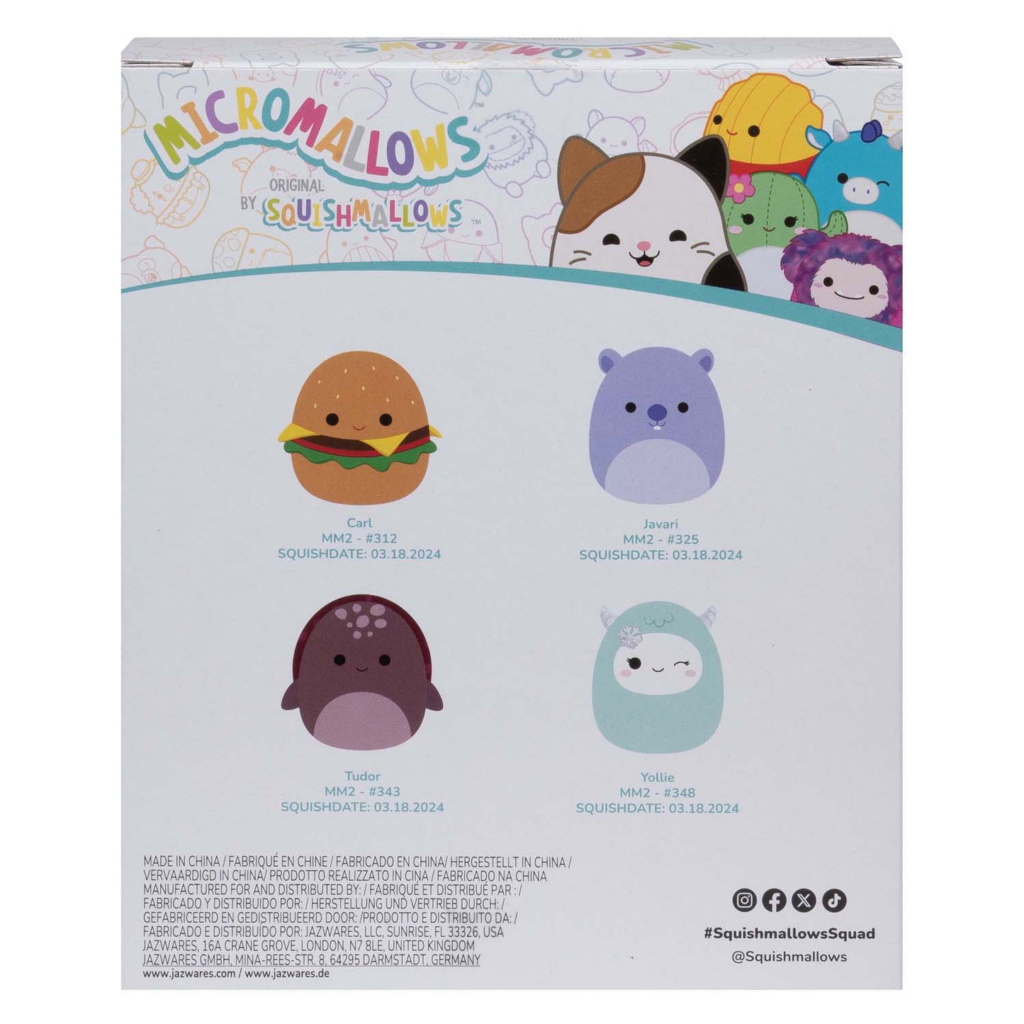 Micromallows en peluche 6,5 cm 4 pièces ensemble 2