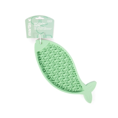 Tapis à lécher Martin poisson silicone vert