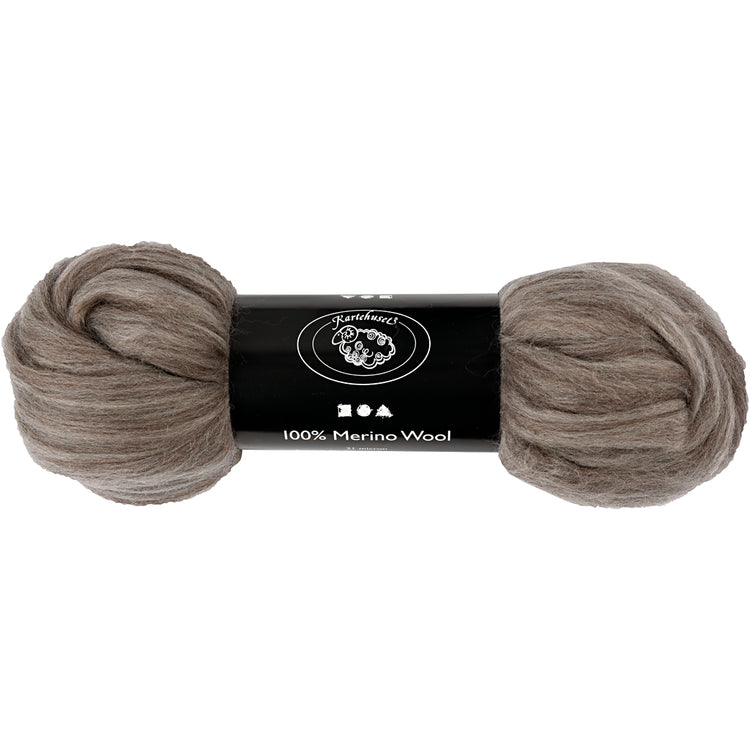 Laine mérinos Creativ company, épaisseur 21 my, gris naturel, 100 gr 1 boîte