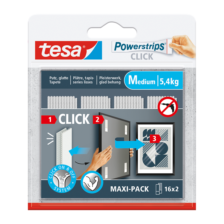 Tesa 1074179 - multiprises clic 16x2 m | 6 pièces