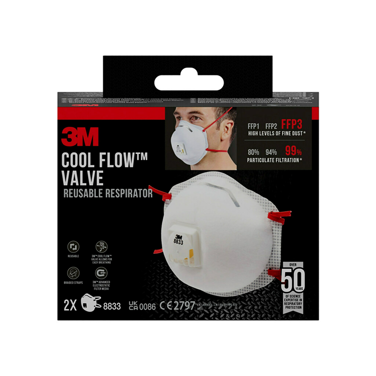 3m 1074270 - masque anti-poussière avec valve ffp3 | 1 pièce