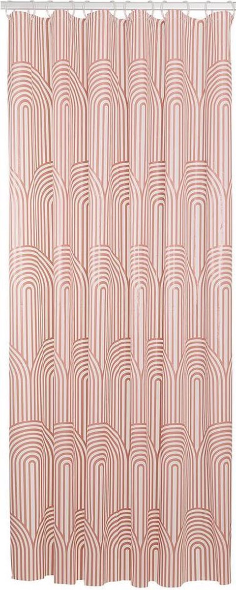 Rideau de douche Sealskin brave 180x200 cm - peva - blanc rose foncé (anneaux disponibles séparément)