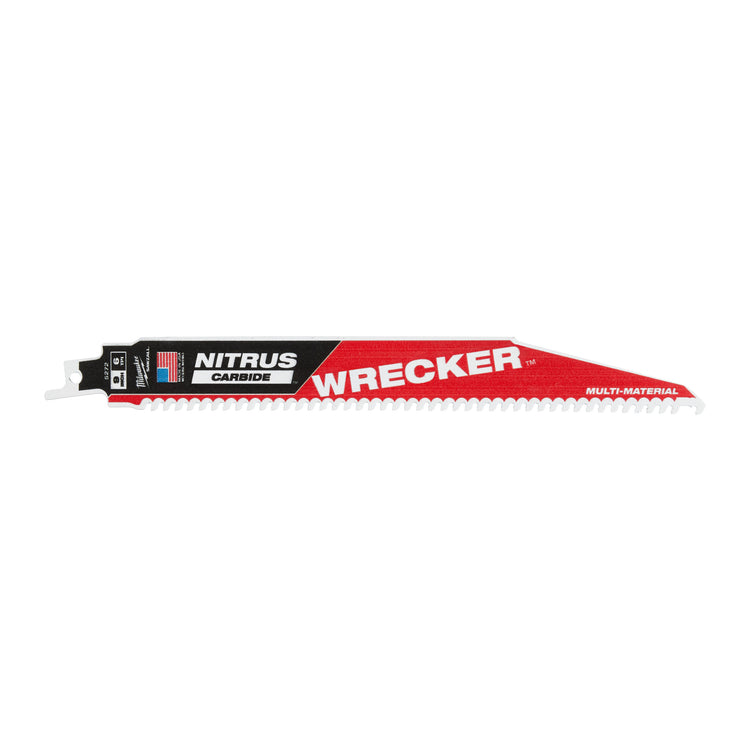 Lame de scie alternative multi-matériaux Milwaukee Sawzall dépanneuse carbure de nitrus | dépanneuse tct nitrus 230mm x 6 tpi | 1 pièce - 48475272