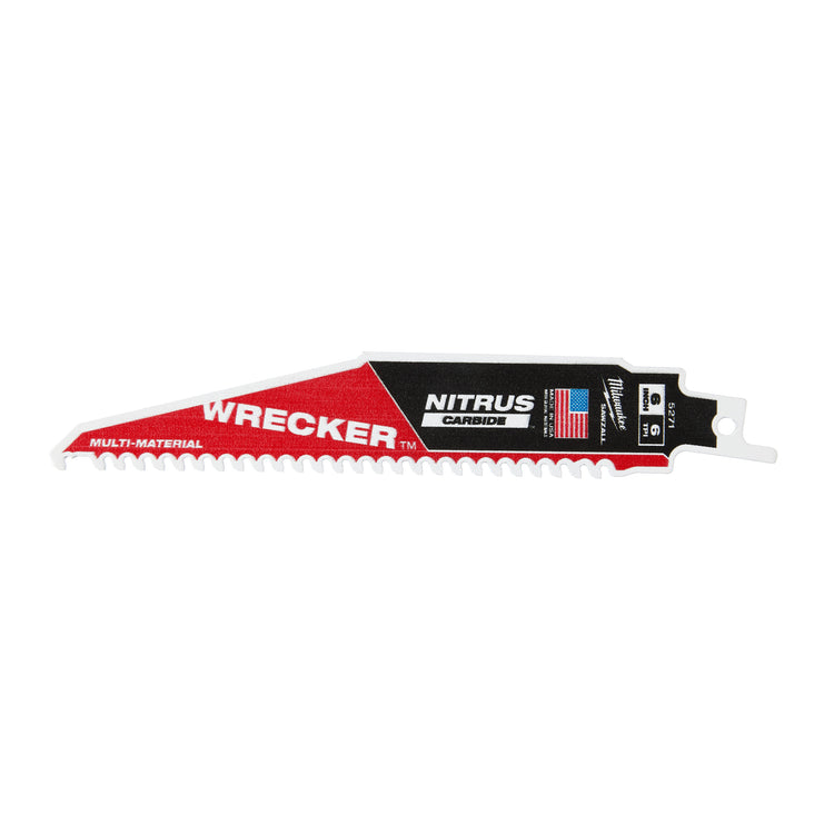 Lame de scie alternative multi-matériaux Milwaukee Sawzall dépanneuse carbure de nitrus | dépanneuse tct nitrus 150mm x 6 tpi | 5 pièces - 48475571