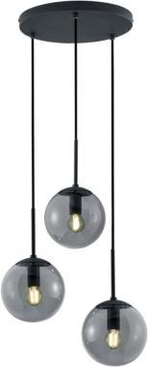 Lampe à suspension Trio balini - anthracite - excl. 3x e14 - max. 28w