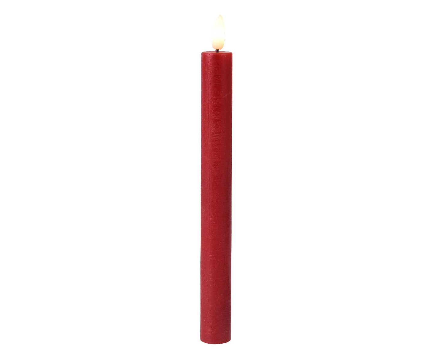 Lumineo set de bougies de table flamme LED 24cm rouge 2 pièces