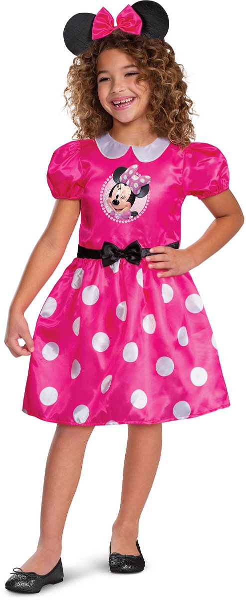 Déguisement disney rose minnie mouse basic plus costume enfant m (7-8 ans)