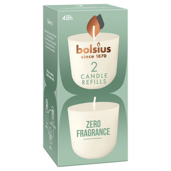 Bolsius recharge cleanlight 2-pack zéro ø57x116 mm (6x 2 pièces)