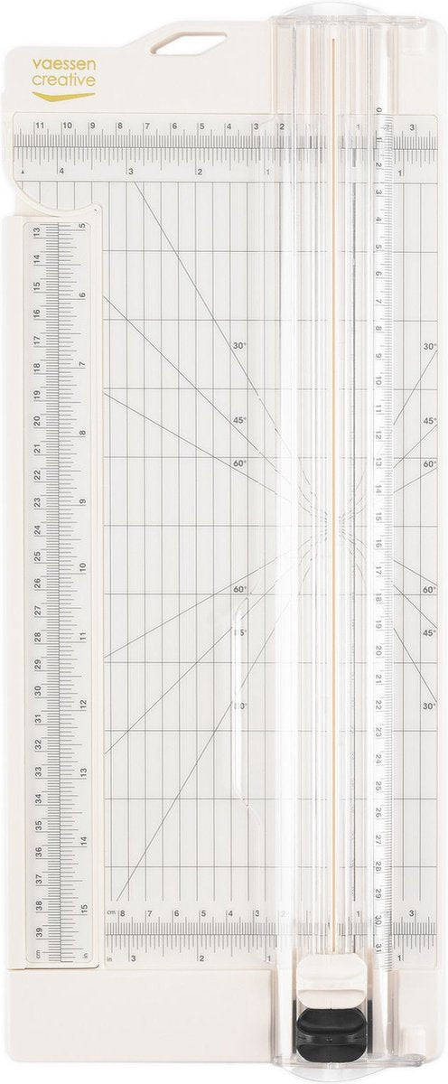 Vaessen creative • coupe-papier avec fonction de notation 12x30,5cm blanc cassé