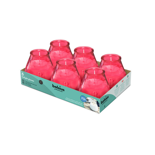 Bolsius prof crépuscule fuchsia (6 pièces)