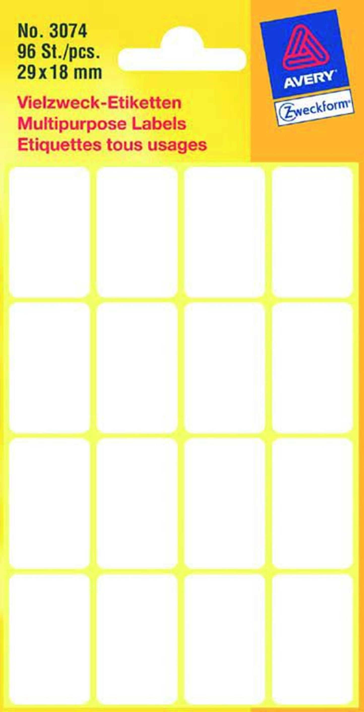 Étiquette Kangaro blanche 29x18mm paquet de 10 pièces