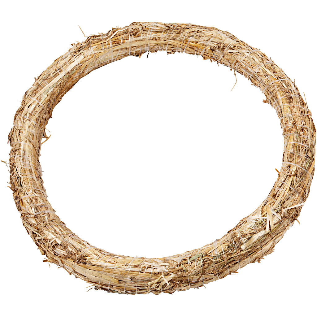 Couronne de paille Creativ company, d 35 cm, épaisseur 3 cm, 1 pièce